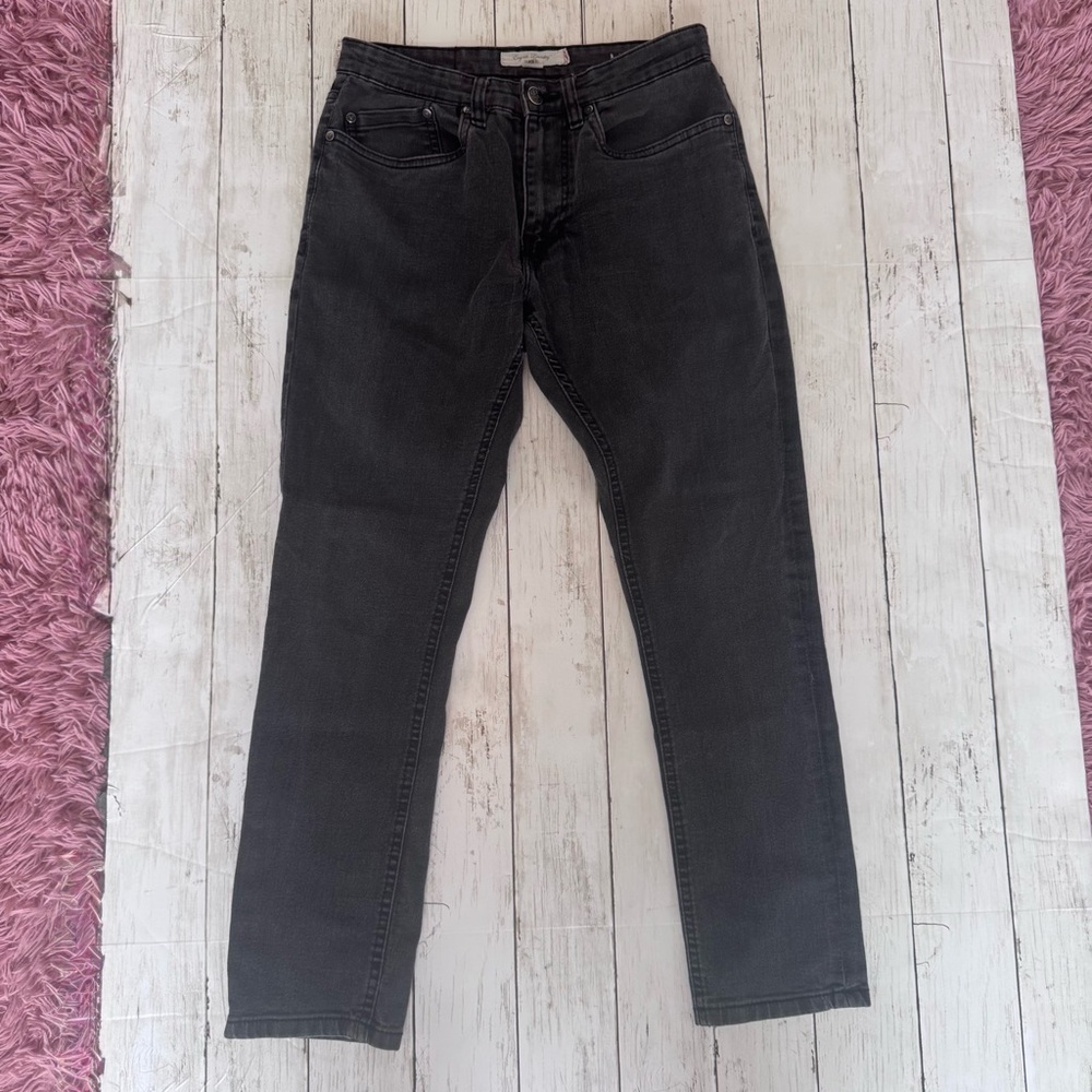 English Laundry Black Skinny Jeans 30x30 Mid Rise Stretch Denim